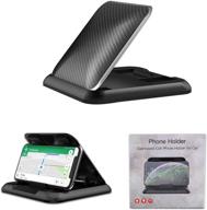 carboss cell phone holder dashboard mount: secure anti-slip suction pad for car, compatible with iphone 12 pro max/11, galaxy s21, android smartphones and gps devices (3.0-7.2inch) logo
