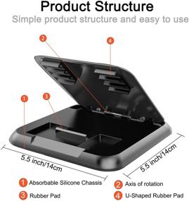 img 1 attached to Carboss Cell Phone Holder Dashboard Mount: Secure Anti-Slip Suction Pad for Car, Compatible with iPhone 12 Pro Max/11, Galaxy S21, Android Smartphones and GPS Devices (3.0-7.2inch)