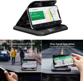 img 3 attached to Carboss Cell Phone Holder Dashboard Mount: Secure Anti-Slip Suction Pad for Car, Compatible with iPhone 12 Pro Max/11, Galaxy S21, Android Smartphones and GPS Devices (3.0-7.2inch)