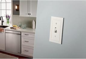 img 3 attached to Franklin Brass Classic Beadboard Single Decorator Wall Plate/Switch Plate/Cover in Pure White - W35267-PW-C