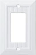 franklin brass classic beadboard single decorator wall plate/switch plate/cover in pure white - w35267-pw-c логотип