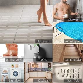 img 3 attached to 🛁 Enhance Bathroom Safety with AmeriLuck Clear Non-Slip Stickers - 24 Textured Shower Treads, Waterproof Adhesive Decals, Includes Scraper - 3.15" Snowflake Design