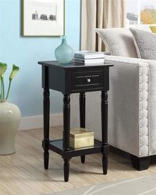 img 2 attached to 🏺 Convenience Concepts French Country Khloe Accent Table in Classic Black - Stylish and Functional Furniture Piece for Modern Homes