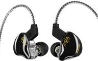 наушники ccz coffee bean in-ear monitor, стерео проводные наушники с двойным магнитным динамическим драйвером, hifi-наушники, наушники с подавлением шума с съемным кабелем 0.78 мм 2pin (без микрофона, черные) логотип