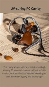 img 1 attached to Наушники CCZ Coffee Bean In-Ear Monitor, стерео проводные наушники с двойным магнитным динамическим драйвером, HiFi-наушники, наушники с подавлением шума с съемным кабелем 0.78 мм 2Pin (без микрофона, черные)