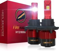 🔥 firehawk 2021 новые led-лампы h13/9008: 15000lm японский csp, 400% яркость, 200% видимость в ночное время. логотип