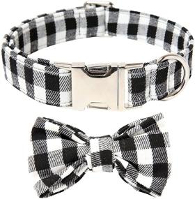 img 4 attached to Timos Dog Collars with Bowtie: Chic and Adjustable Accessories for Small, Medium, and Large Dogs
