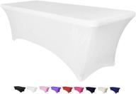 elegant and durable 4ft rectangular spandex linen tablecloth logo