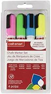 🎨 craft smart chalk marker set: vibrant fluorescent colors, 4 count - uplift your creations! логотип