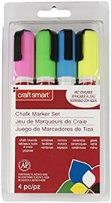 img 4 attached to 🎨 Craft Smart Chalk Marker Set: Vibrant Fluorescent Colors, 4 Count - Uplift Your Creations!