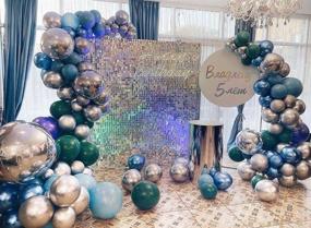 img 1 attached to 🌟 Enhanced Shimmer Wall Panels, 12 Square Sequin Shimmer Backdrop Panels, Ideal Party Decor for Wedding, Anniversary, Kids Baby Shower Party, Birthday, Events, Home Decor, and Advertising Signs (Iridescent Silver)