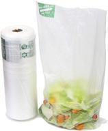 🛍️ durable clear hdpe large plastic produce bag roll - 650 ct, 12"x 20" us made, ideal for food storage, fruit, vegetable, bakery, snacks, and grocery bags logo