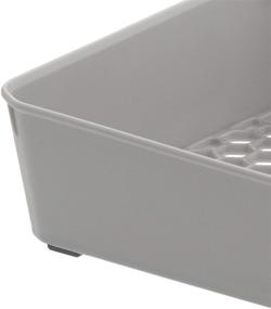 img 1 attached to 🗄️ Spectrum Diversified Hexa Set of 3 Storage Drawers, Resistant to Buildup, Easy-to-Clean Organizers for Kitchen & Bathroom, Stone Gray