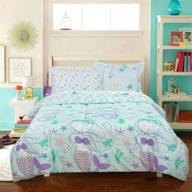 🧜 kidz mix mystical mermaid bed in a bag: twin size blue bedding set for an enchanting undersea adventure logo