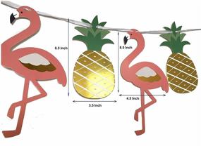 img 1 attached to 🌺 Hawaiian Flamingo Party Banner Decoration: Summer Beach Luau Garland, Set of 2