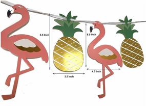 img 1 attached to 🌺 Гавайская гирлянда с фламинго для вечеринки: Летняя пляжная гирлянда Луау, комплект из 2 штук