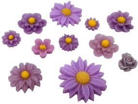 img 1 attached to 🌼 Vibrant and Charming Daisy Hair Clip Hairpin Set - 44pcs Mix Color DIY Craft Jewelry Decoration Pieces by Honbay