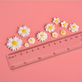 img 3 attached to 🌼 Vibrant and Charming Daisy Hair Clip Hairpin Set - 44pcs Mix Color DIY Craft Jewelry Decoration Pieces by Honbay