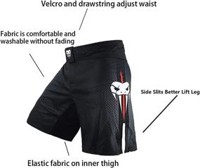 img 2 attached to Boxing Training Shorts for Men - SOTF Fight Short Men's MMA BJJ Shorts, No Gi