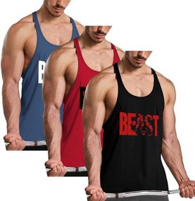 img 4 attached to GymRevolution Workout Bodybuilding Printed Stringer
