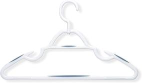 img 2 attached to 🧺 Honey-Can-Do HNGT01323 Touch Swivel Hangers, 10 Pack - White/Blue: Space-Saving Organization Solution