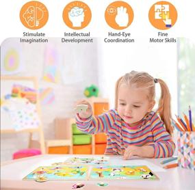 img 1 attached to Wood 🧩 City Educational Toddler Puzzles
