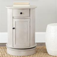 🏺 vintage grey oval swivel storage end table from safavieh american homes collection: a perfect blend of style and functionality logo