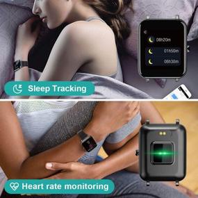 img 2 attached to 📱 Тинву умные часы: монитор активности весь день с измерением пульса 5 для женщин и мужчин - фитнес-педометр с Bluetooth для телефонов iOS и Android