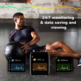img 1 attached to 📱 Тинву умные часы: монитор активности весь день с измерением пульса 5 для женщин и мужчин - фитнес-педометр с Bluetooth для телефонов iOS и Android