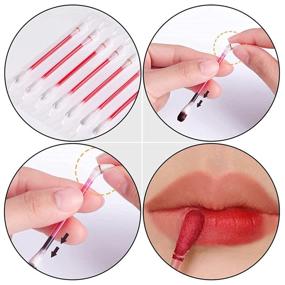 img 2 attached to 20 Pack of Long-Lasting Waterproof Nude Lipstick Cotton Swabs - Disposable & Portable | Durable Liquid Non-Stick Lips