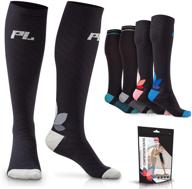 🧦 powerlix compression socks: effective neuropathy swelling pain relief (pair) for men and women - 20-30 mmhg medical knee-high stockings логотип