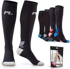 img 4 attached to 🧦 Powerlix Compression Socks: Effective Neuropathy Swelling Pain Relief (Pair) for Men and Women - 20-30 mmHg Medical Knee-high Stockings