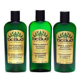 img 1 attached to 🌿 BC Bud Natural Hemp Shampoo & Conditioner & Exfoliating Body Wash Set for Oily Hair, Itchy Scalp & Thinning Hair - Sulfate Free, with Botanical Hemp Oil and Omega 3