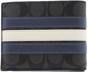 img 3 attached to 👛 F26072 Signature Canvas Varsity Wallet