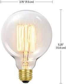 img 3 attached to Globe Electric G30 Vintage Edison Tungsten Incandescent 💡 Filament Light Bulb - 60W, 245 Lumens, E26 Standard Base