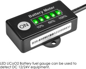 img 3 attached to 🔋 Ultimate Battery Fuel Gauges for Golf Carts, Fork Lifts, and Battery-Powered Equipment: Jayron Mini LED Battery Indicator DC 12V-24V (LiCoO2 Storage Battery)