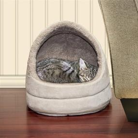 img 1 attached to 🏕️ Furhaven Pet - Calming Foldable Fleece Pet Tent: A Versatile Bed and Hideaway Haven for Cats & Small Dogs - Explore Our Range of Styles & Colors!