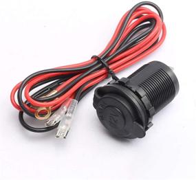 img 4 attached to 💦 Waterproof 12V Cigarette Lighter Socket Power Outlet Receptacle Replacement for Car Boat Marine Motorcycle Scooter RV - Centaurus with DIY Kit, Wire Fuse