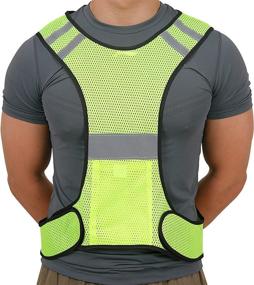 img 1 attached to TCCFCCT Reflective Running Vest: High Visibility Safety Gear with Large Pocket for Men and Women - Ideal for Motorcycling, Cycling, Jogging! Adjustable Waist & Lightweight Design