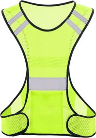 img 4 attached to TCCFCCT Reflective Running Vest: High Visibility Safety Gear with Large Pocket for Men and Women - Ideal for Motorcycling, Cycling, Jogging! Adjustable Waist & Lightweight Design