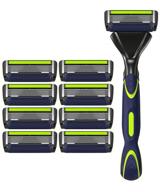 dorco pace 6 sport system - 6-blade razor system with trimmer and pivot head - 9 pack (1 handle + 9 cartridges) logo