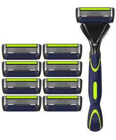 img 4 attached to DORCO Pace 6 Sport System - 6-Blade Razor System with Trimmer and Pivot Head - 9 Pack (1 Handle + 9 Cartridges)