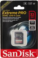 💾 sandisk extreme pro 32gb sdhc uhs-ii black flash memory card logo