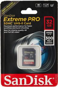 img 2 attached to 💾 SanDisk Extreme Pro 32GB SDHC UHS-II Black Flash Memory Card