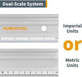 img 1 attached to 📏 POWERTEC 71213: Premium Anodized Aluminum Straightedge for Accurate Measurements