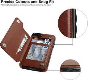 img 2 attached to 📱 LETO iPhone 8 Plus/7 Plus Case - Stylish Flip Wallet with Card Slots, Kickstand, and Protective Leather Brown Cover