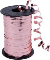 🎈 анко 500 ярдов ленты для воздушных шаров с розовым металлическим эффектом - для упаковки подарков и создания завитков логотип