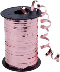 img 4 attached to 🎈 Анко 500 ярдов ленты для воздушных шаров с розовым металлическим эффектом - для упаковки подарков и создания завитков
