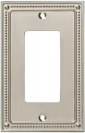 🔘 franklin brass single wall switch plate w35060-sn-c, satin nickel finish логотип