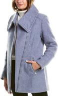π§₯ women's asymmetrical pressed boucle wool swing back coat by kenneth cole new york logo